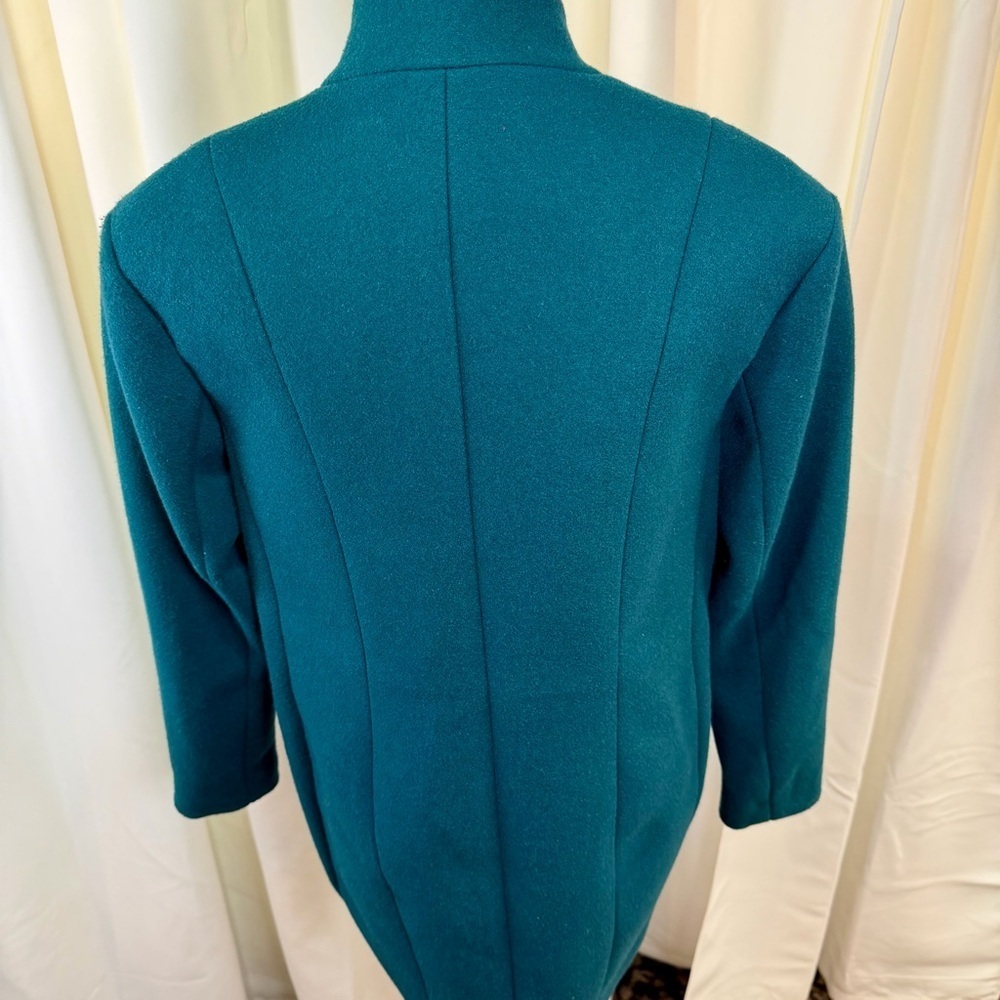 NWT Express Chic ‘Shawl Collar One Button Coat’ in Deep Teal Green Size XS - Picture 10 of 16